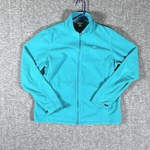 Nike ACG Fit Therma Women's Size L‎ Fleece Full Zip Jacket Green Zip Pockets